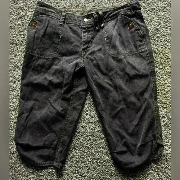 KAVU Brown Hemo Cotton Crop Capris Size 6 - Picture 1 of 5